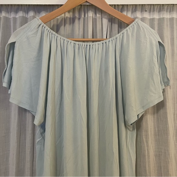 LOFT Silky Split-shoulder Ballet Neck Top - Picture 1 of 6